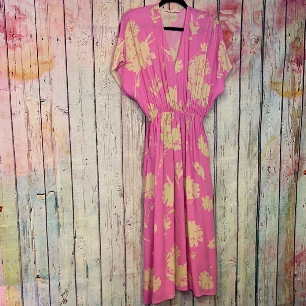 Pink floral Samsoe Samsoe Dress XXS Fits Like M!